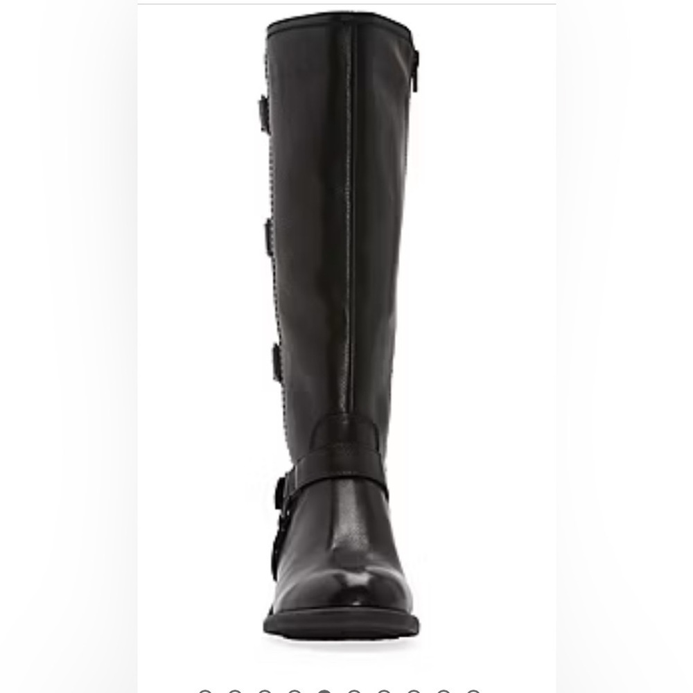 Frye and Co. Womens Cyra Stacked Heel Motorcycle Boots - Picture 6 of 8